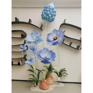Flores gigantes de papel serie Azul, decoración de Jacinto de amapola para librería, cafetería, deshierbe, decoración de fiesta, decoración de casa - Product Image 1