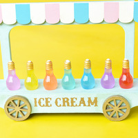 Nueva Bombilla 3D de Resina con Efecto Luminoso Transparente de Color, Accesorios DIY para Joyería, Llaveros y Decoración de Cocina