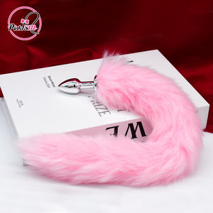Pinksm Fox Tail Metal <span class=keywords><strong>Anal</strong></span> Plug Sexy Plush Butt Plug BDSM Accesorios Juego para adultos y juguete de cosplay en varios colores - Product Image 2