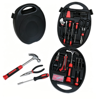 Juego de Herramientas Manuales Básicas para el Hogar, Multiusos, con Estuche de Plástico, Ideal para Taller, Proyectos de Bricolaje Diarios