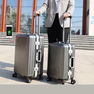 YX16897 Groothandel Fabrikant Aluminium 3 Pcs Bagage Trolley Tassen Koffer Bagage Set Abs Koffers