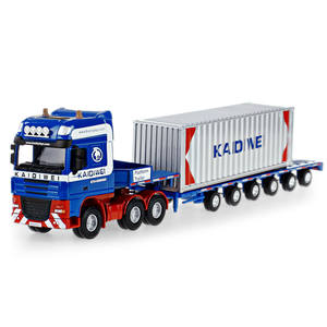 Kdw <span class=keywords><strong>1</strong></span>:50 Schaal Model Auto Laag Bed Transporteur Laag Bed Model Gegoten Vrachtwagen Model Speelgoedauto - Product Image 3