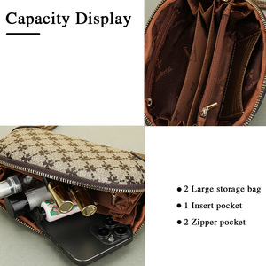กระเป๋าใส่เหรียญผู้หญิง Baellerry ขนาด 21x12 ซม. กระเป๋าคลัทช์แบบซิป ลายพิมพ์เรขาคณิตทันสมัย พกพาสะดวก ใช้ได้ทุกวัน - Product Image 3