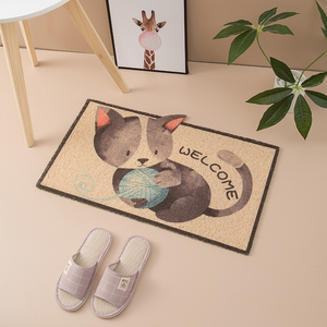 Tapis en PVC <span class=keywords><strong>personnalisé</strong></span> avec impression en bobine <span class=keywords><strong>personnalisé</strong></span> pour votre famille <span class=keywords><strong>Paillasson</strong></span> de bienvenue avec animaux domestiques et enfants Tapis <span class=keywords><strong>d</strong></span>'<span class=keywords><strong>entrée</strong></span> antidérapant - Product Image 2