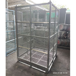 공간 효율적인 접이식 디자인 아연 도금 코팅 대형 금속 보관 케이지 - Product Image 4