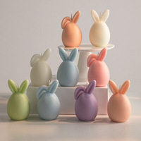 Vela de aromaterapia de cera de soja con forma de conejo grande hecha a mano, creativa Generación de pelo de huevo de Pascua para decoración navideña o regalo