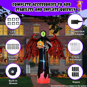 हेलोलीन इंफ्लेटेबल रेपर पंखों के साथ यार्ड आग की लौ को उड़ा देते हैं - Product Image 4