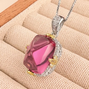 Factory Wholesale Eco-friendly Copper Vintage Oval Cut 12*16/10*12mm Zircon Loaf Pendant <b>Set</b> Big Jewellery <b>Sets</b> Weddings - Product Image 4