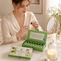Boîte d'emballage personnalisée pour échantillons de parfum, boîte cadeau rigide magnétique pour flacons d'huile essentielle et de sérum avec insert en mousse et logo