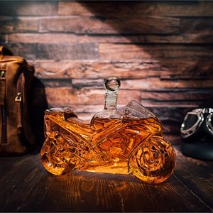 750ml moto Decanter by Wine Savant bicchiere di alta qualità Wine & Whiskey regalo per gli amanti della moto e collezionisti - Product Image 6