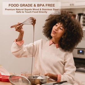 Stainless Steel Wooden <strong>Handle</strong> <strong>Egg</strong> <strong>Whisk</strong> - Product Image 4