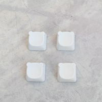 Blank DYE Keycaps White Material Keycaps for DYE Sublimation Bear-Head Shaped Blank Keycaps