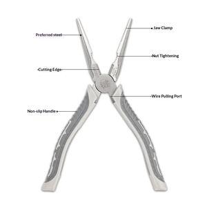 7 inch needle-nose pliers industrial grade multifunctional needle-nose pliers electrical special <b>tools</b> labor-saving stainless - Product Image 2