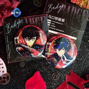 Estilo japonés <span class=keywords><strong>Persona</strong></span> <span class=keywords><strong>5</strong></span> <span class=keywords><strong>Anime</strong></span> Metal Laser Badge Mercancía Ren Amamiya Sakura Futaba Makoto Niijima PIN - Product Image 4