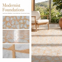 Dalles de terrazzo épaisses résistantes à l'usure, pierre artificielle, couleurs personnalisées, carreaux de sol modernes pour villas et hôtels