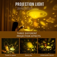 Projecteur LED Plafonnier Étoilé pour Bébé, Lampe de Nuit USB Mini Projection Maison de Neige 360° pour Enfants
