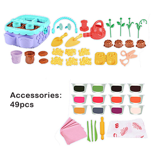 49Pcs Garden Flower Basket Clay Play Set DIY Creative Handmade Craft <b>Toy</b> for <b>Kids</b> Early <b>Educational</b> Pretend Play - Product Image 2