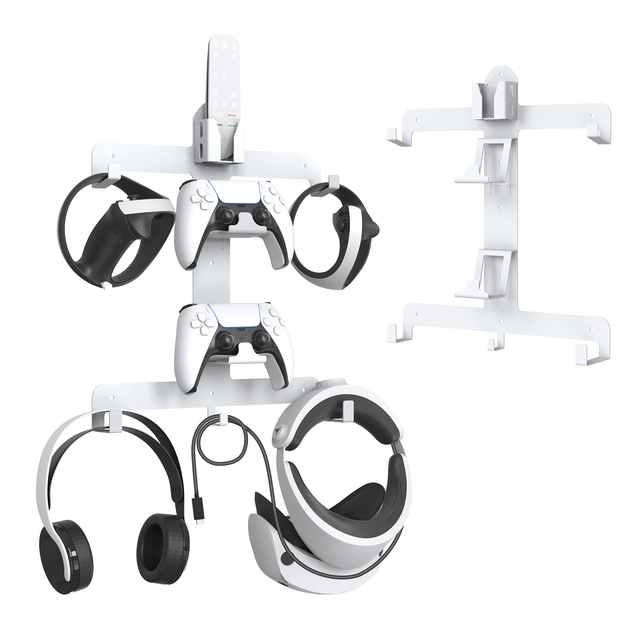 VR Wall Mount - Storage Stand Holder Hook for /PSVR 2/Playstation VR Headsets, Gaming Controller Hanger Space Saving