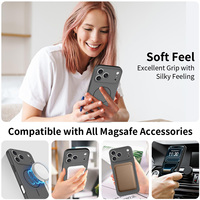 Coques magnétiques neuves pour iPhone 17 Pro Max, couleur contrastée, avec protection de l'objectif à trou de précision effet peau et dos protecteur