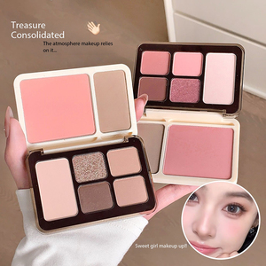 Paleta de Sombras de Ojos Multifuncional Plegable de Marca Privada, Todo en Uno, Colorete, Sombra para Ojos, Mineral Resistente al Agua, 7 Colores Oscuros de Alta Pigmentación - Product Image 2