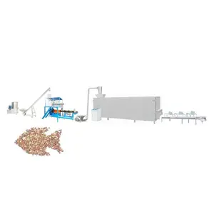 High-capacity fish food extrusion and drying machine African aquatic floating fish feed production line equipment