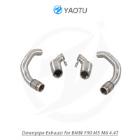 Knalpot Sport YT Race untuk BMW M5/M6 4.4T 100/200/300 Cell Catalyst Downpipe Exhaust System