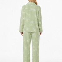 Pyjama en bambou personnalisé de haute qualité, doux et léger, pour femmes, ensemble de vêtements de nuit imprimés, manches longues, vêtements de détente décontractés, vêtements d'intérieur