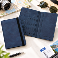 Portefeuille de voyage en cuir PU avec porte-cartes, sangle élastique, emplacements pour cartes SIM, poches, idéal pour les voyages, aéroports, vacances, taille personnalisée, vente en gros, OEM