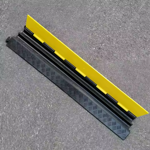 Protège-câble électrique en caoutchouc à 2 canaux pour tuyau et câble, rampe de protection au sol - Product Image 4