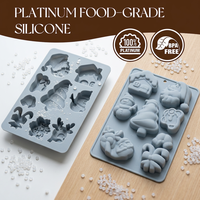 SILIKOLOVE Moule à gâteau en silicone antiadhésif, sans BPA, facile à démouler, série de formes de Noël personnalisées, certifié LFGB Platinum