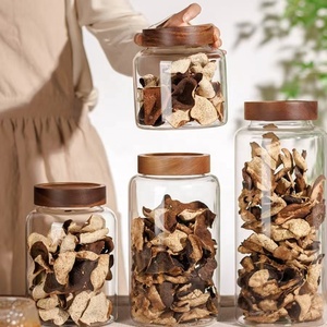 キッチン大容量ガラス密封瓶高ホウケイ酸ガラス食品保存瓶スパイラルアカシアふた付き - Product Image 4