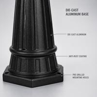 Lanterne de jardin extérieure de style victorien traditionnel en aluminium étanche IP44 pour la maison, la rue et les allées