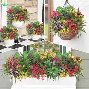 Plantes artificielles en plastique, arbustes, feuillage et fleurs pour la décoration de la maison, des fêtes, des jardins, des jardinières, des porches et des portes d'entrée - Product Image 4