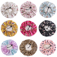 Vente en gros d'accessoires pour cheveux avec logo personnalisé Bonnet de nuit pour enfants Casquette soyeuse imprimée Double couche Chapeau pour enfant Bonnets ajustables mignons pour bébé