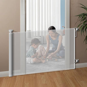 प्रोडिगी sg025 छोटे पशु सुरक्षा गेट कुत्ते बिल्ली सुरक्षा दरवाजे के साथ रिट्रेटेबल धातु सीढ़ियों जाल प्लास्टिक सामग्री - Product Image 6