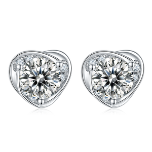 Pass Diamond <strong>Tester</strong> Moissanite Earrings Fine Jewelry 925 Silver D Color Moissanite Solitaire Lab Diamond Stud Earrings - Product Image 3