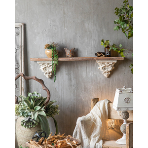 2025 độc đáo thiết kế mới phong cách Châu Âu sang trọng bằng gỗ hàng đầu hộ gia đình trang trí tường treo kệ - Product Image 6