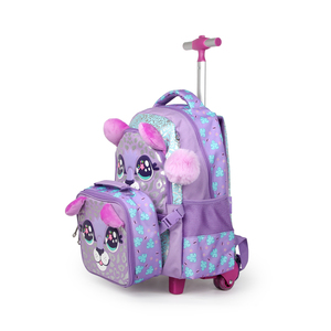 Superctue Custom OEM 3-in-1 Tas Ransel Sekolah Motif Kartun Anti Air Bahan Polyester Model Terbaru Dilengkapi Tas Makan Siang dan Tempat Pensil Beroda untuk Unisex - Product Image 2