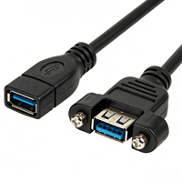 Câble d'extension HDTV USB 3.0 Femelle-Femelle à fixation par vis pour montage sur panneau
