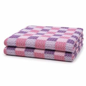 Toalla de baño de algodón con patrón a cuadros color granate, suave, absorbente, ligera, de secado rápido, para hombres y mujeres, 156 x 76 cm - Product Image 1
