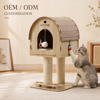 Tour pour chat en feutre de style nordique personnalisée, avec poteau en sisal, jouet en peluche, base avec circuit de balles, écologique, OEM ODM, luxe, moderne, durable, facile à assembler