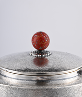 Théière et bouilloire portables en argent pur S999 de 700 ml, résistantes à la chaleur, avec infuseur, artisanat moderne et classique, pour la maison et les professionnels.