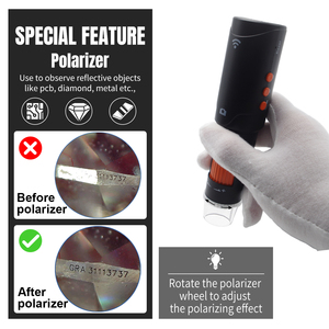 <span class=keywords><strong>Microscope</strong></span> numérique de bijoux sans fil polarisant pour le test GIA de diamant - Product Image 5