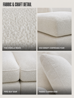 Canapé modulaire en forme de L en tissu chenille ; Emballage compressé sous vide ; Convient pour le salon.
