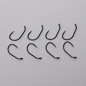 Anzuelos de pesca al por mayor sin púas de acero de alto carbono para atado de moscas Streamer y Stonefly, ultra afilados Wooly Bugger para pesca en agua salada - Product Image 1