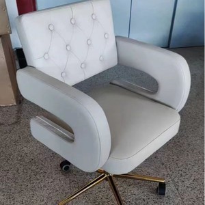Beauty Salon Furniture Silver Technician Chair Luxury Modern Huydraulic Clinic Nail Salon <b>Stool</b> with Backrest - Product Image 3
