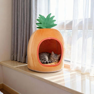 Cama para Mascotas con Forma de Piña, Cueva para Gatos, Caseta Semicerrada, Casa para Mascotas - Product Image 5