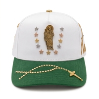 Expédition rapide 2026 Casquettes de baseball MZ en métal à 5 panneaux bicolores en daim réglables pour le sport Beard Gorras San Judas Tadeo