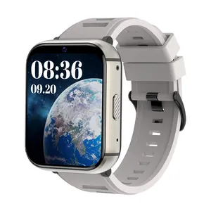 Q668 1.99 Inch 4G LTE Leather Smart Watch with SIM Card Sleep Mode WiFi and Camera Features for Music Lovers 4GB+64GB Android