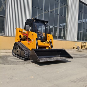 Mini-chargeuse sur chenilles diesel HT75 de <span class=keywords><strong>4</strong></span> <span class=keywords><strong>tonnes</strong></span>, multifonctionnelle, direction intégrée, pour le déblaiement et le transport sur site - Product Image 1